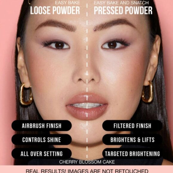 NIB Huda Beauty Easy Bake Loose Baking & Setting Powder Cherry Blossom Cake - Picture 2 of 16